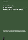 Buchcover Politische Verhandlungen, Band 11