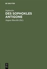 Buchcover Des Sophokles Antigone