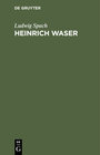 Buchcover Heinrich Waser