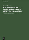 Buchcover Mathematische Forschung in den letzten 20 Jahren