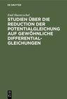 Buchcover Studien über die Reduction der Potentialgleichung auf gewöhnliche Differentialgleichungen