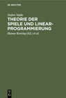 Buchcover Theorie der Spiele und Linearprogrammierung