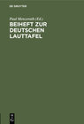 Buchcover Beiheft zur Deutschen Lauttafel