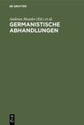 Buchcover Germanistische Abhandlungen