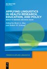 Buchcover Applying Linguistics in Health Research, Education, and Policy