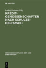 Buchcover Kreditgenossenschaften nach Schulze-Delitzsch