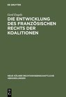 Buchcover Die Entwicklung des französischen Rechts der Koalitionen