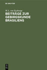 Buchcover Beiträge zur Gebirgskunde Brasiliens