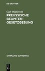 Buchcover Preußische Beamten-Gesetzgebung