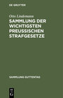 Buchcover Sammlung der wichtigsten Preußischen Strafgesetze