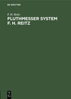 Buchcover Fluthmesser System F. H. Reitz