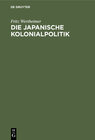 Buchcover Die japanische Kolonialpolitik