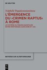 Buchcover L’émergence du ›crimen raptus‹ à Rome