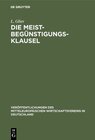 Buchcover Die Meistbegünstigungs-Klausel