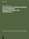 Buchcover Das Deutsche Observatorium in Spitzbergen: Beobachtungen und Ergebnisse, 1