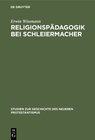 Buchcover Religionspädagogik bei Schleiermacher
