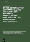 Buchcover Einige Bemerkungen zur Darstellung tektonischer Elemente, insbesonders von Klüften und Harnischen