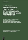 Buchcover Sammlung der deutschen Entscheidungen zum interzonalen Privatrecht / 1958–1959