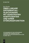Buchcover Über lineare Differentialgleichungen mit konstanten Koeffizienten und einer Störungsfunktion