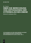 Buchcover Über die Berechnung von Orthogonen der hyperbolischen Ebene