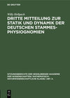 Buchcover Dritte Mitteilung zur Statik und Dynamik der deutschen Stammesphysiognomien