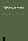 Buchcover Paul Tillich: Gesammelte Werke / Die religiöse Substanz der Kultur