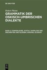 Buchcover Robert Planta: Grammatik der oskisch-umbrischen Dialekte / Formenlehre, Syntax, Sammlung der Inschriften und Glossen, An