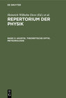 Buchcover Akustik, Theoretische Optik, Meteorologie