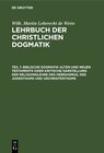Buchcover Wilh. Martin Leberecht de Wette: Lehrbuch der christlichen Dogmatik / Biblische Dogmatik Alten und Neuen Testaments Oder