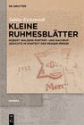 Buchcover Kleine Ruhmesblätter