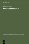 Buchcover Urgermanisch