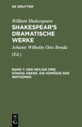 Buchcover William Shakespeare: Shakespear’s dramatische Werke / Der heilige drei Königs Abend. Die Komödie der Irrthümer