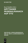 Buchcover Göttinger Musenalmanach auf 1772