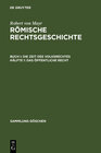 Buchcover Robert von Mayr: Römische Rechtsgeschichte. Die Zeit des Volksrechtes / Das öffentliche Recht