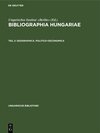 Buchcover Bibliographia Hungariae / Geographica. Politico-oeconomica
