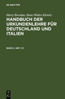 Buchcover Harry Bresslau; Hans-Walter Klewitz: Handbuch der Urkundenlehre für... / Harry Bresslau; Hans-Walter Klewitz: Handbuch d