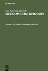 Buchcover Car. Aug. Guil. Berends: Operum Postumorum / Lectiones de morbis tabificis