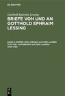 Buchcover Briefe von Lessing aus den Jahren 1772–1781. Amtsbriefe aus den Jahren 1760–1764