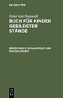 Buchcover Ernst von Houwald: Buch für Kinder gebildeter Stände / Schauspiele und Erzählungen
