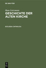 Buchcover Hans Lietzmann: Geschichte der alten Kirche / Ecclesia catholica