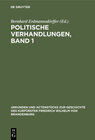 Buchcover Politische Verhandlungen, Band 1