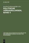 Buchcover Politische Verhandlungen, Band 3