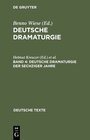 Buchcover Deutsche Dramaturgie / Deutsche Dramaturgie der Sechziger Jahre