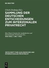 Buchcover Sammlung der deutschen Entscheidungen zum interzonalen Privatrecht / 1945–1953,1. (Nr. 1–352)