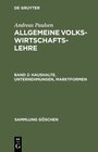 Buchcover Andreas Paulsen: Allgemeine Volkswirtschaftslehre / Haushalte, Unternehmungen, Marktformen
