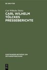 Buchcover Carl Wilhelm Tölckes Presseberichte