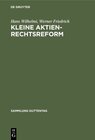 Buchcover Kleine Aktienrechtsreform