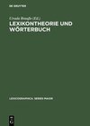 Buchcover Lexikontheorie und Wörterbuch