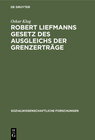 Buchcover Robert Liefmanns Gesetz des Ausgleichs der Grenzerträge