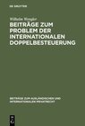 Buchcover Beiträge zum Problem der internationalen Doppelbesteuerung